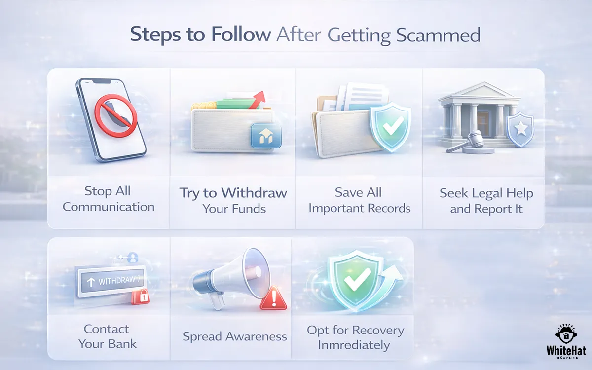 Steps to follow after getting scammed to report fraud and protect your finances