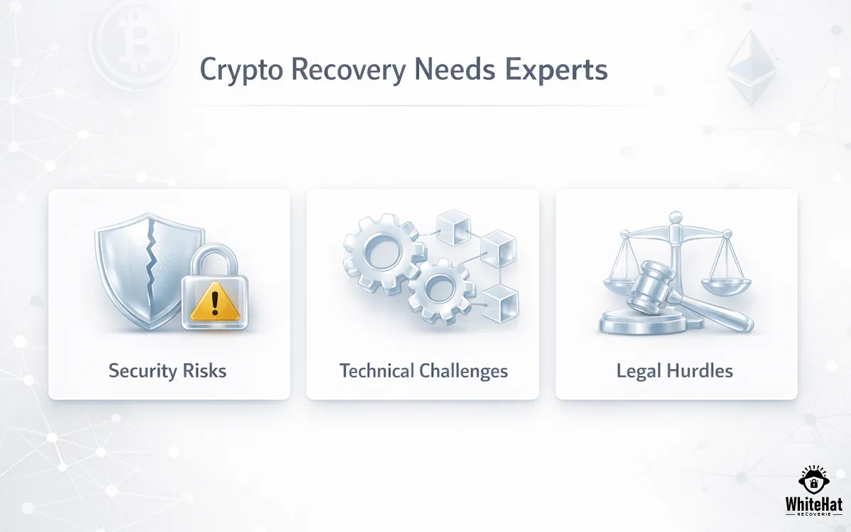 Crypto recovery requires expert help to trace and recover lost funds
