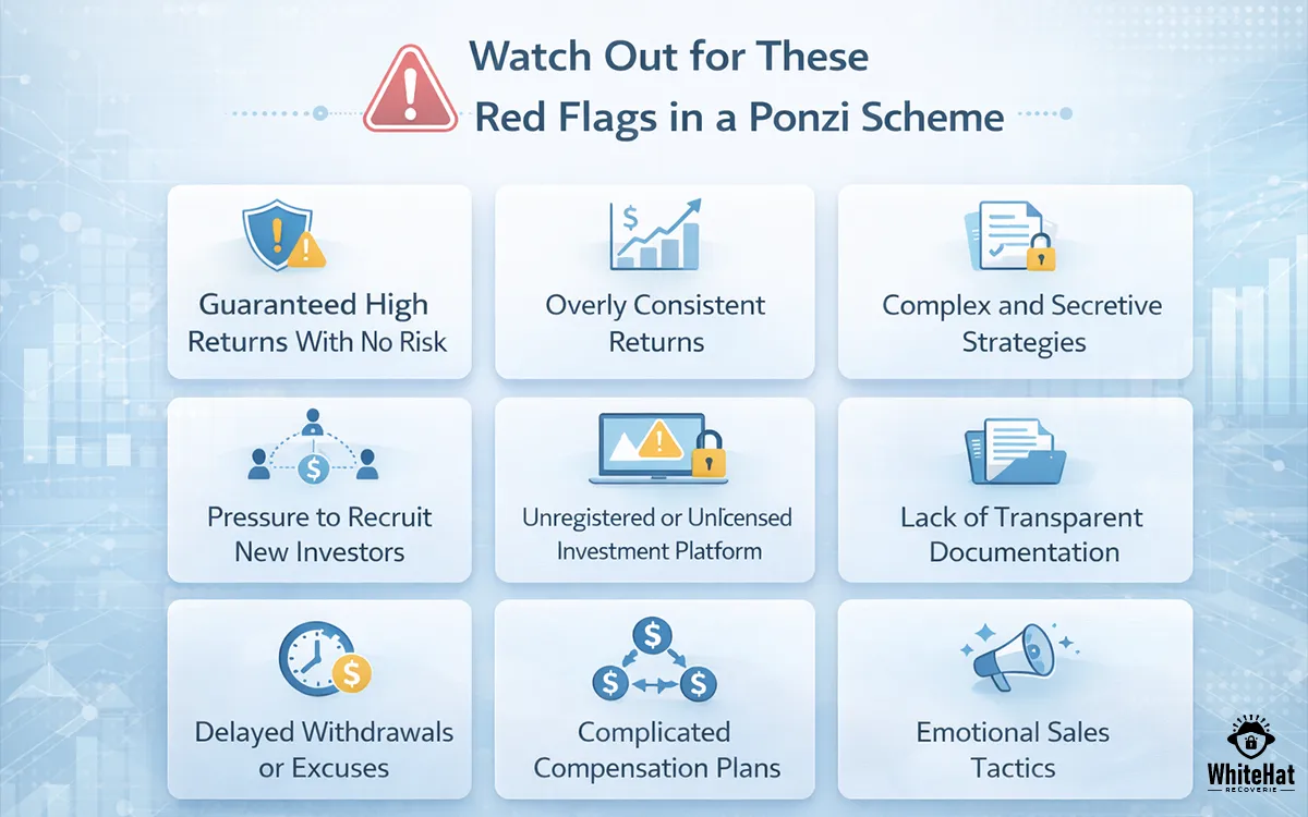 Common red flags of a Ponzi scheme scam