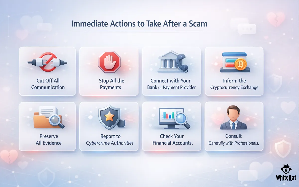 Steps to take immediately after being scammed online to protect finances