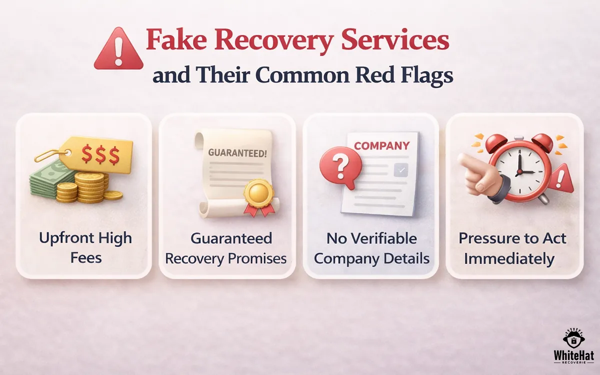 Warning signs of fake recovery services and how to avoid recovery scams