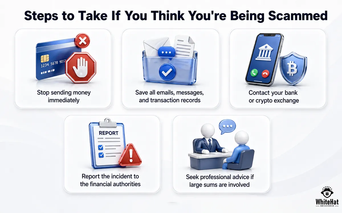 Investment scam warning signs and fraud detection tips.