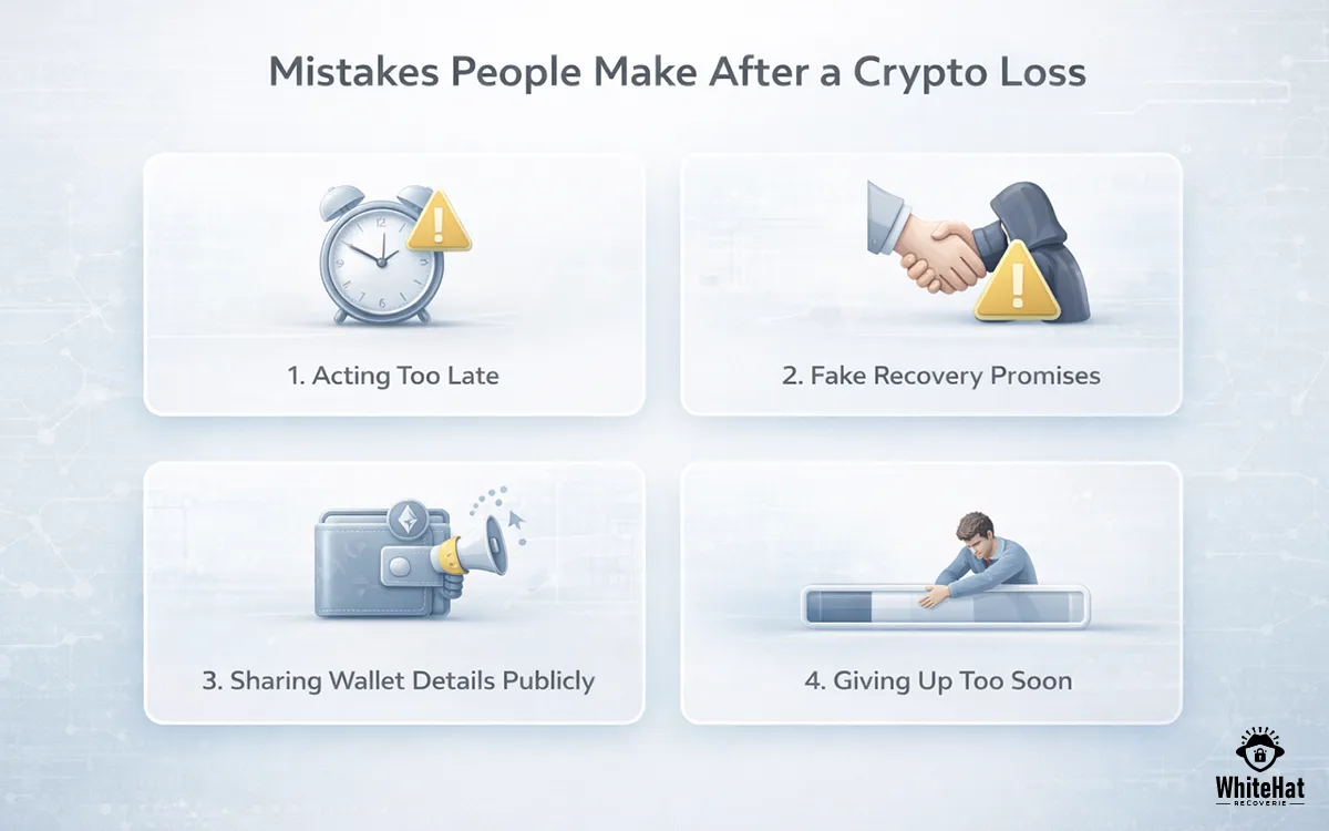 Common mistakes people make after losing cryptocurrency to scams or fraud