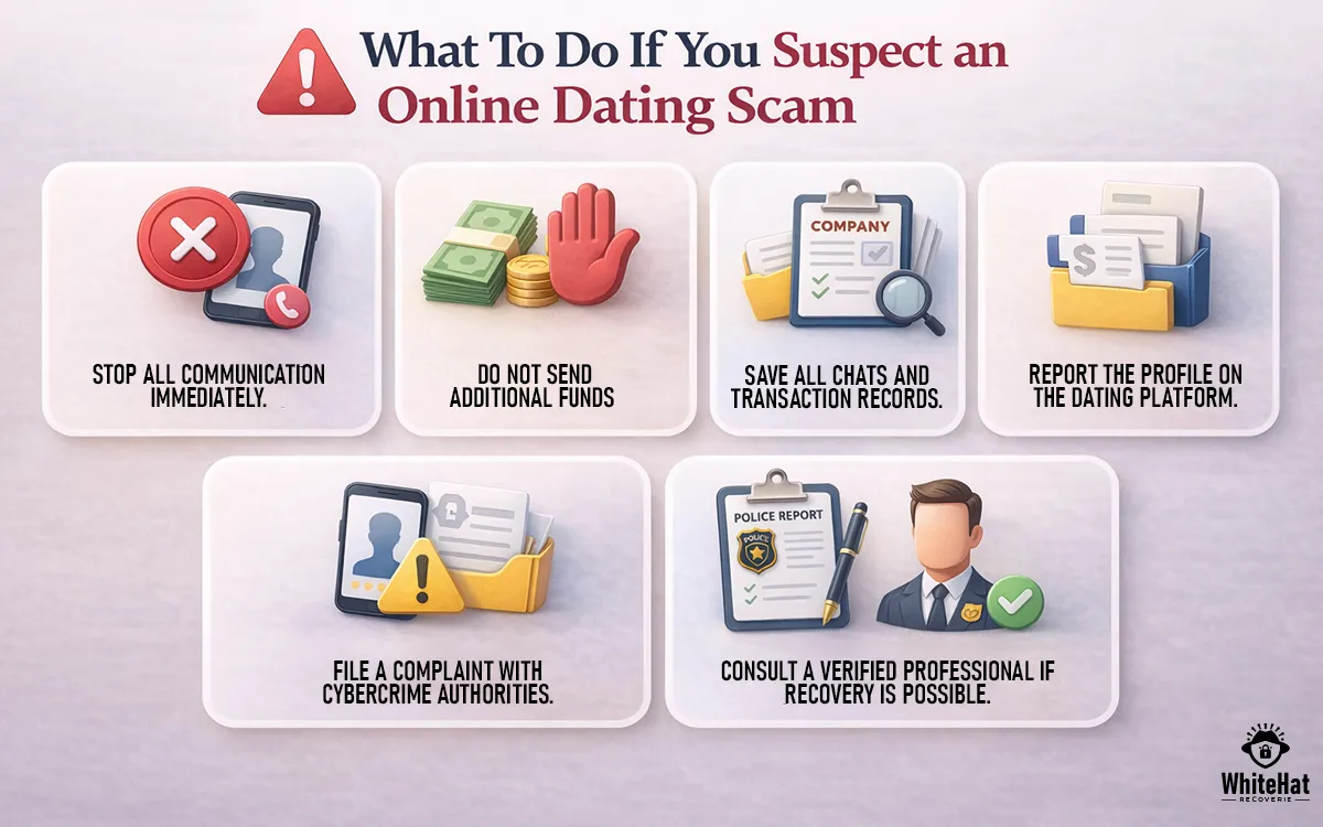 What to do if you suspect an online dating scam and how to stay safe